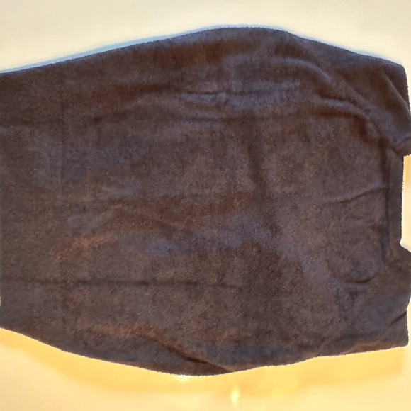 Barefoot Dreams Cozy Chic Lite Raglan Black Fuzzy Front Pocket Pullover S - Picture 5 of 6